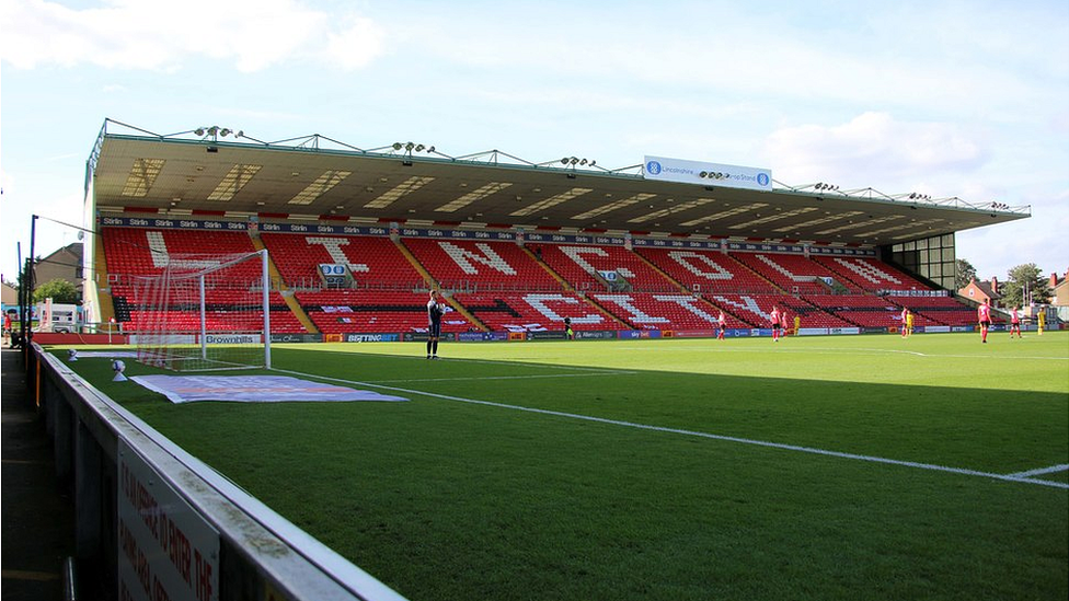 The Lincoln Coop Community Stand in the LNER Stadium