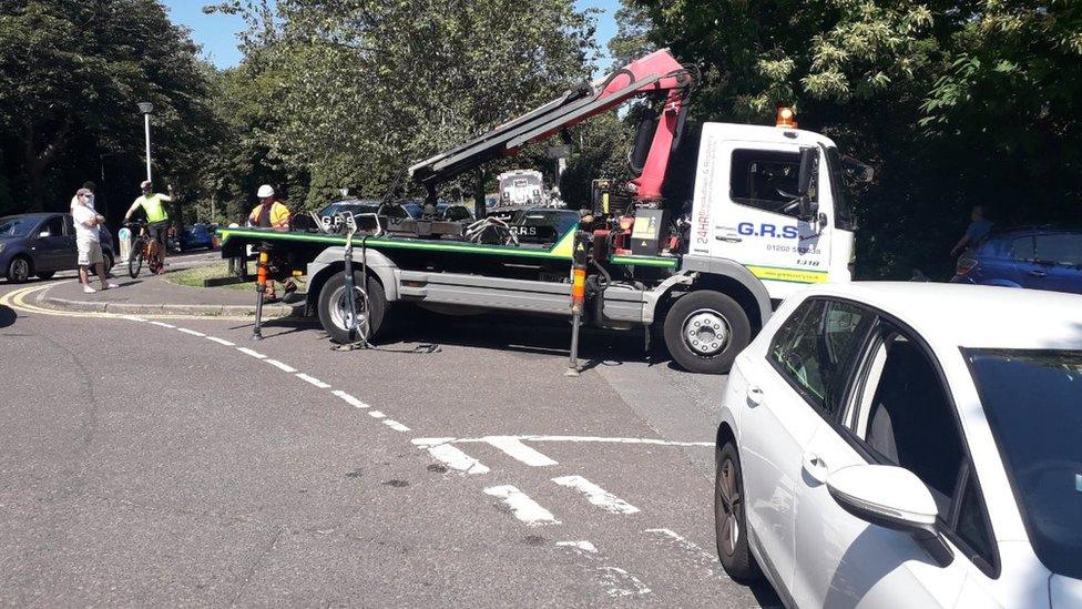 Parking situation in Bournemouth on 18 July 2021