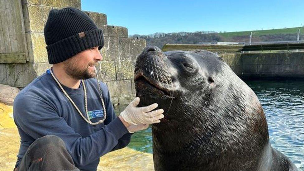 Elliot Badrick with Diego