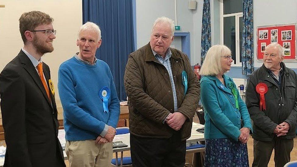 (L-R) Andrew Timothy, John Ennis, John Swales, Gilly Charters and Geoff Foxall