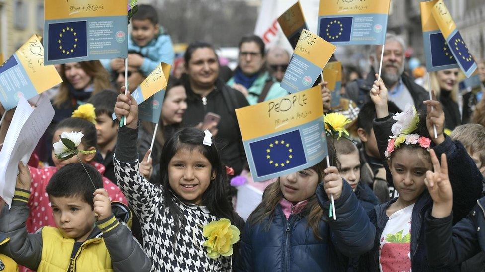 Anti-racism demonstrators in Milan