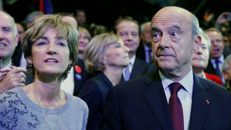 Alain Juppe and his wife Isabelle, 14 Nov 16