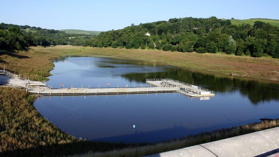 Toddbrook Reservoir water kept at a low level