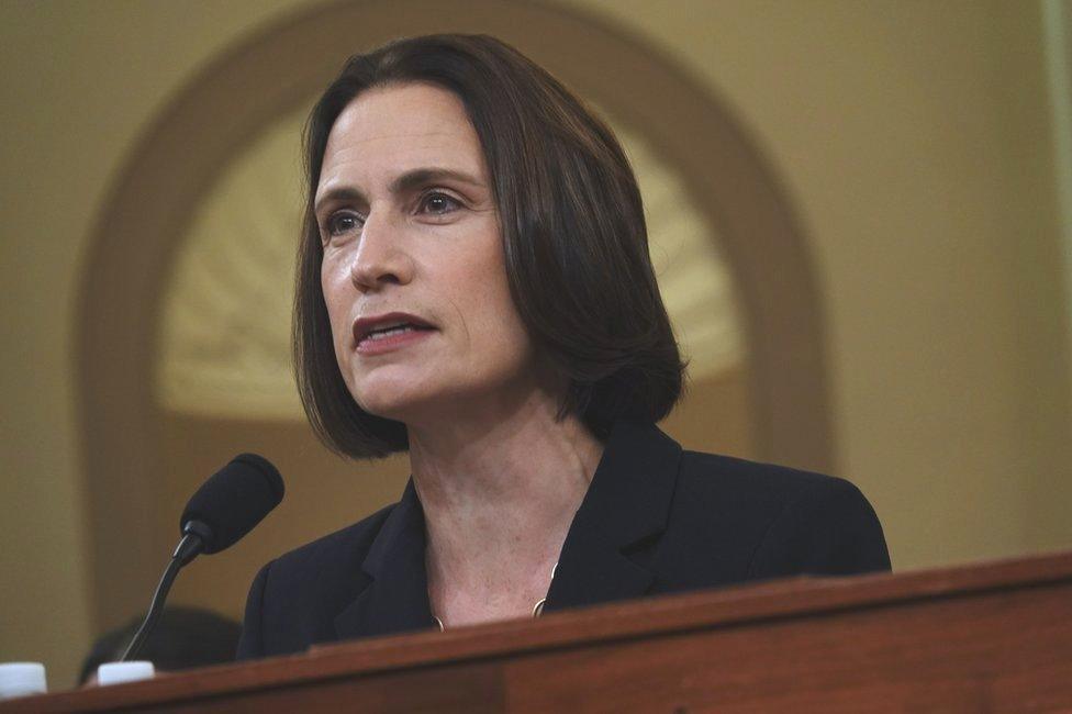 Fiona Hill, former top Russia advisor to the White House, provides testimony in the impeachment inquiry of President Trump in Washington, DC on November 21, 2019