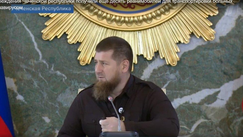 Russian 1tv.ru screenshot - Ramzan Kadyrov