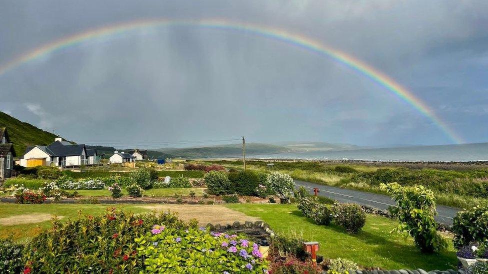 Rain and rainbow in Dumfries and Galloway