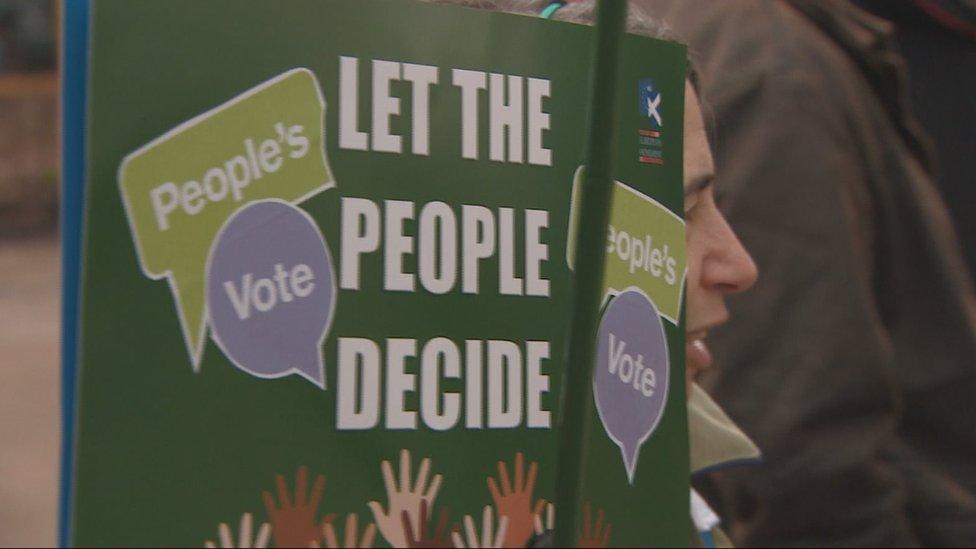 Sign at demonstration in Edinburgh