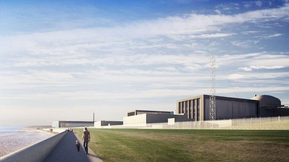 Artist's impression of Hinkley Point C plant