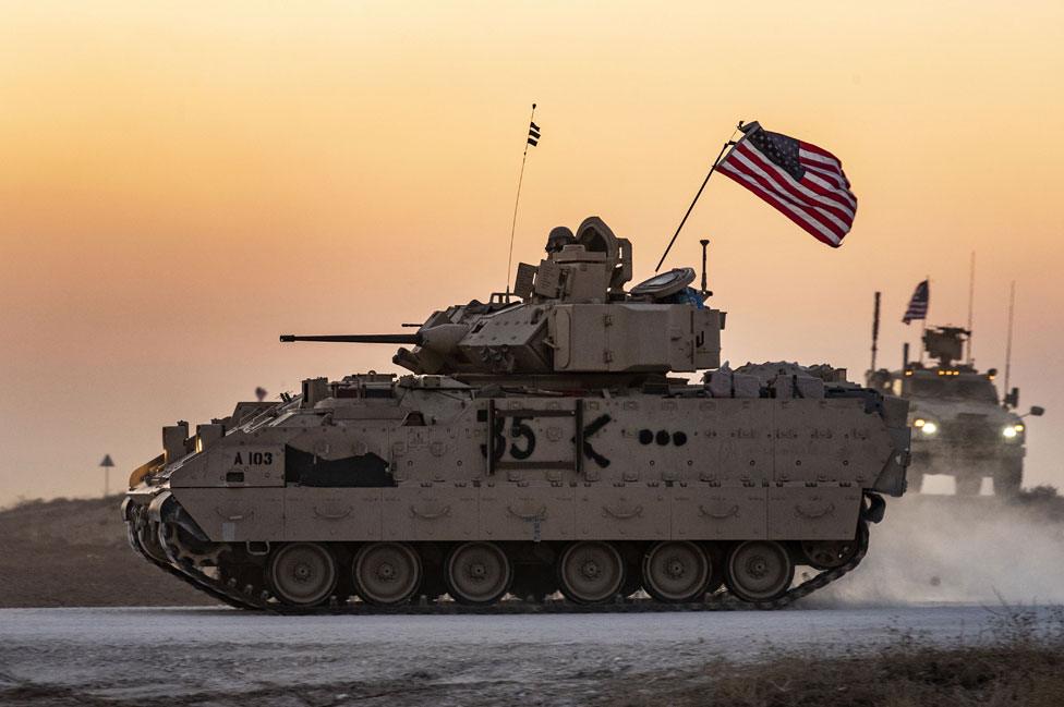 A US Bradley armoured personnel carrier