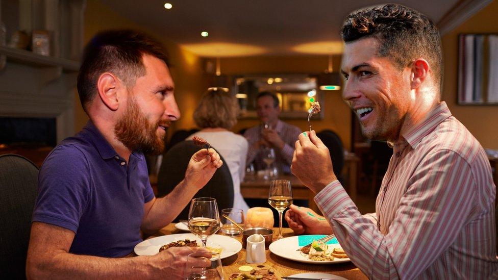 Messi-and-Ronaldo-having-dinner.