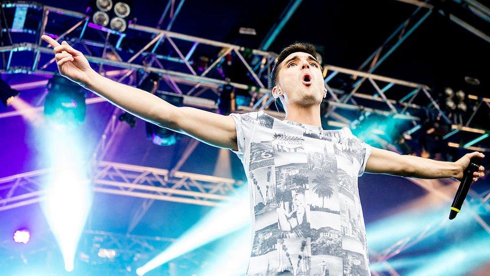 Tom Parker on stage