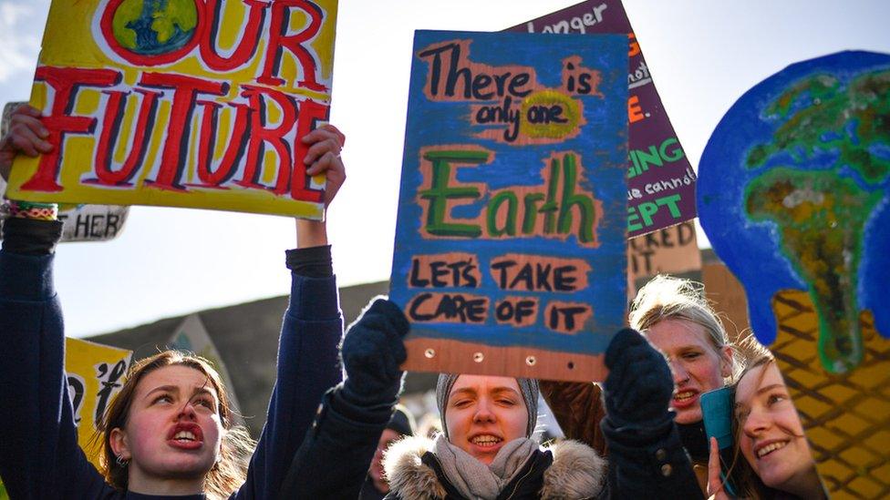 Protesters in Edinburgh