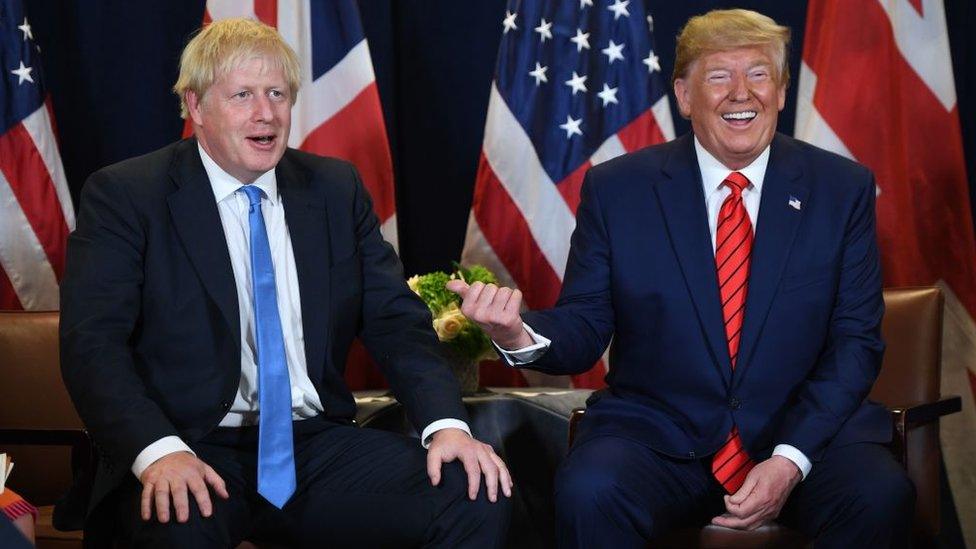 Boris Johnson and Donald Trump in September 2019