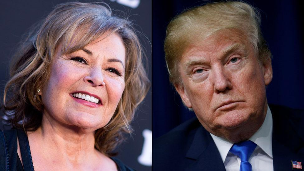 Roseanne Barr and President Trump