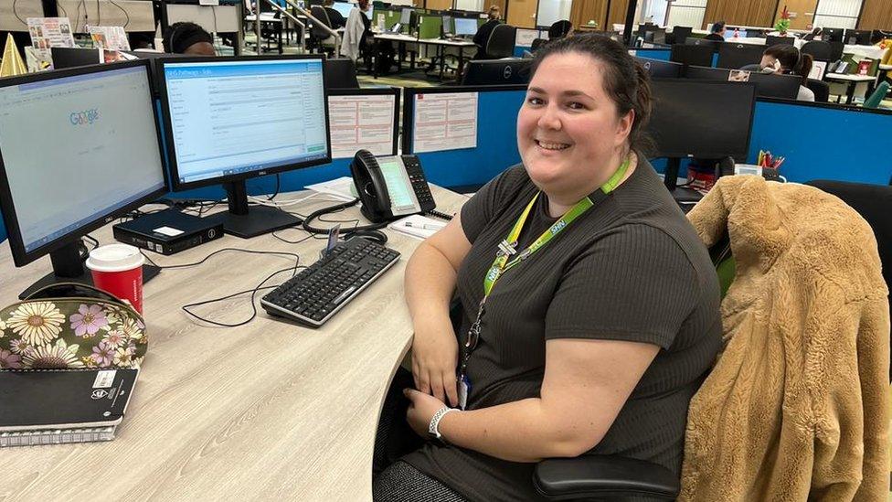 Rebecca, a 111 call handler at DHU