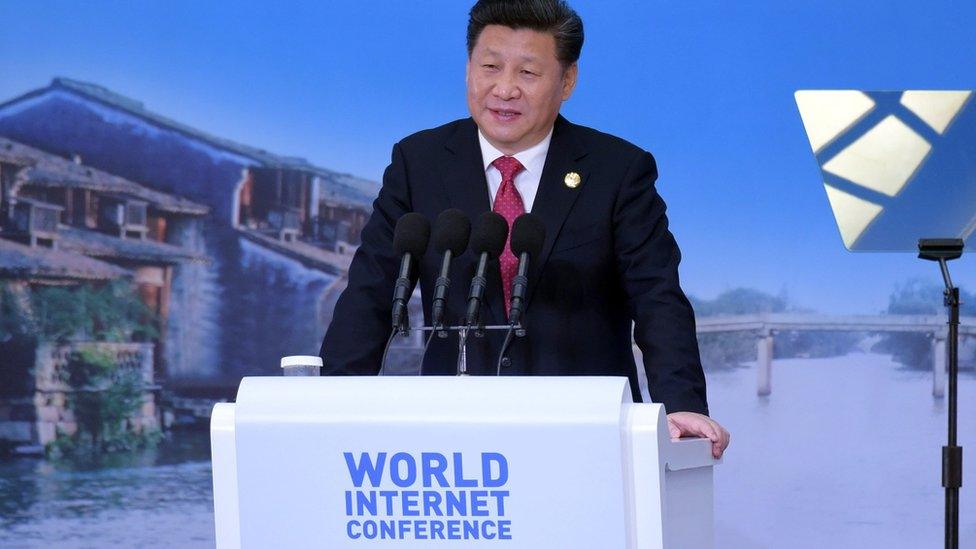 President Xi Jinping at the World Internet conference