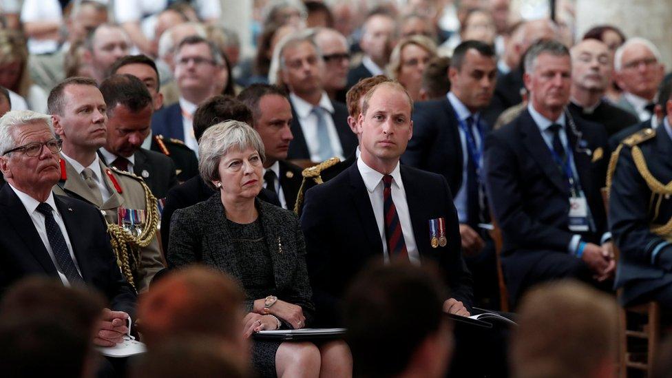 Theresa May and Duke of Cambridge