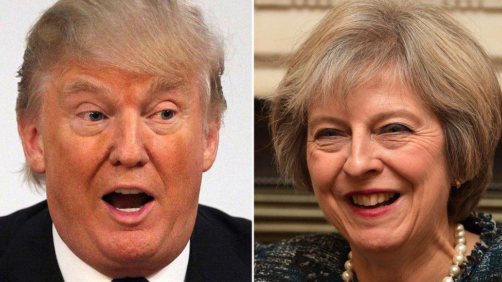 Donald Trump and Theresa May