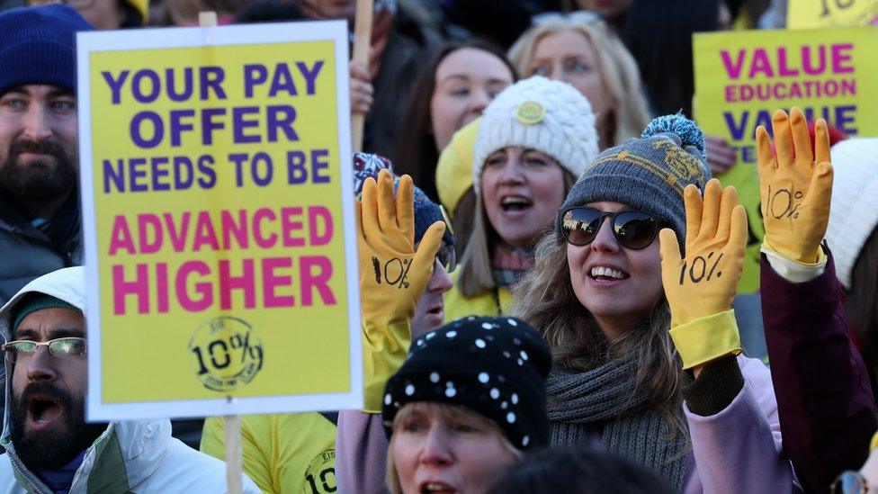 teachers protest