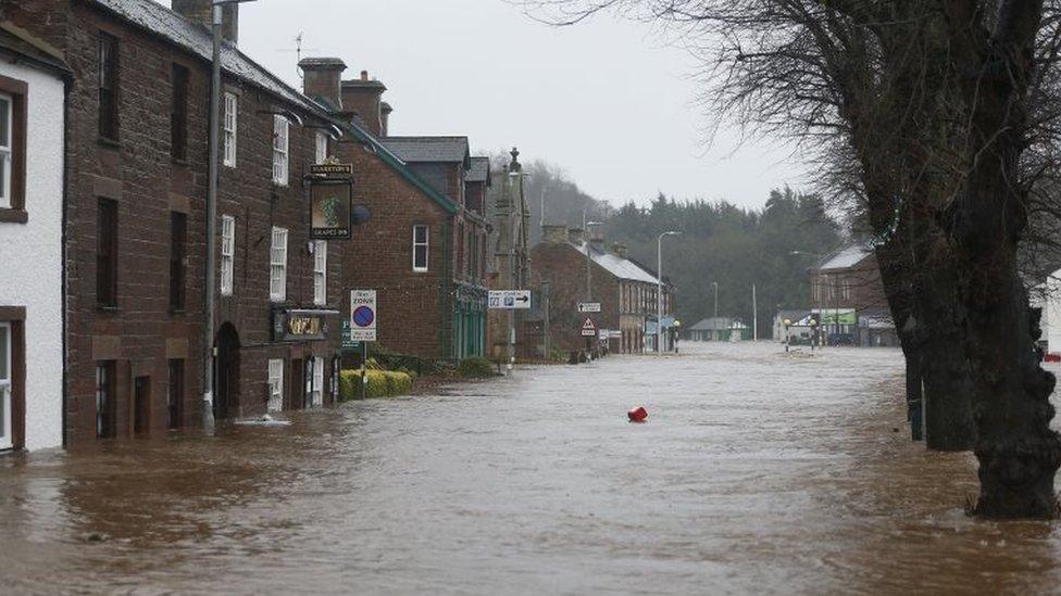 Street flooded in Appleby