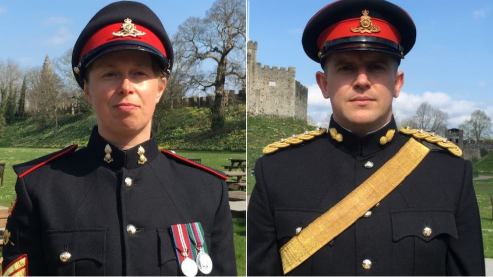 Staff Sgt Liarne Fox and Capt Dominic Rees