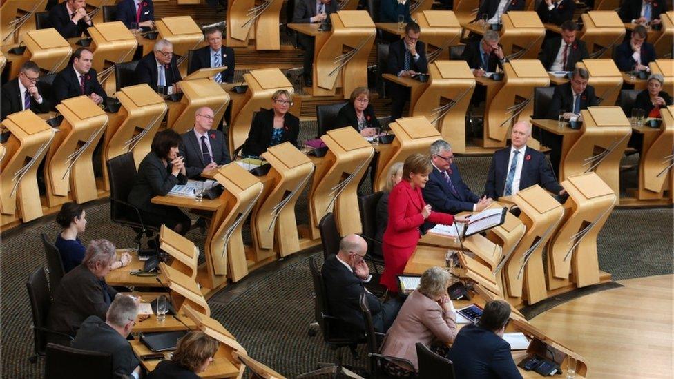 Scottish parliament chamber