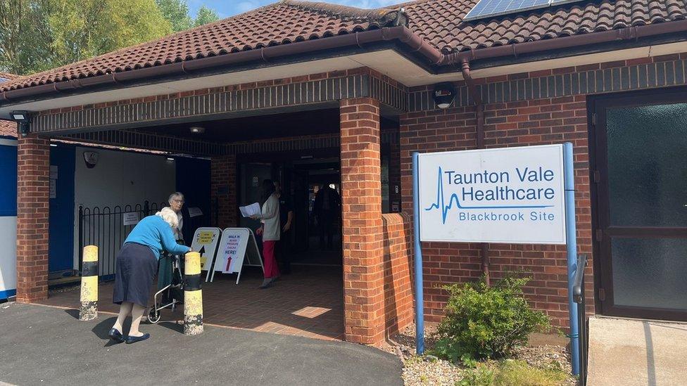 patients going into a doctors surgery