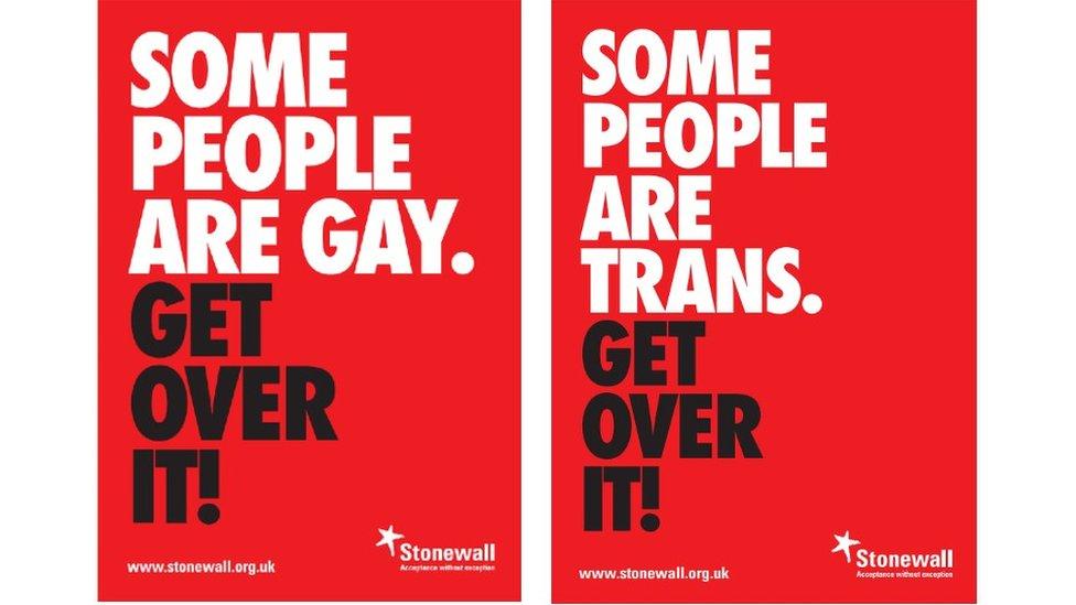 Stonewall's gay and trans rights posters