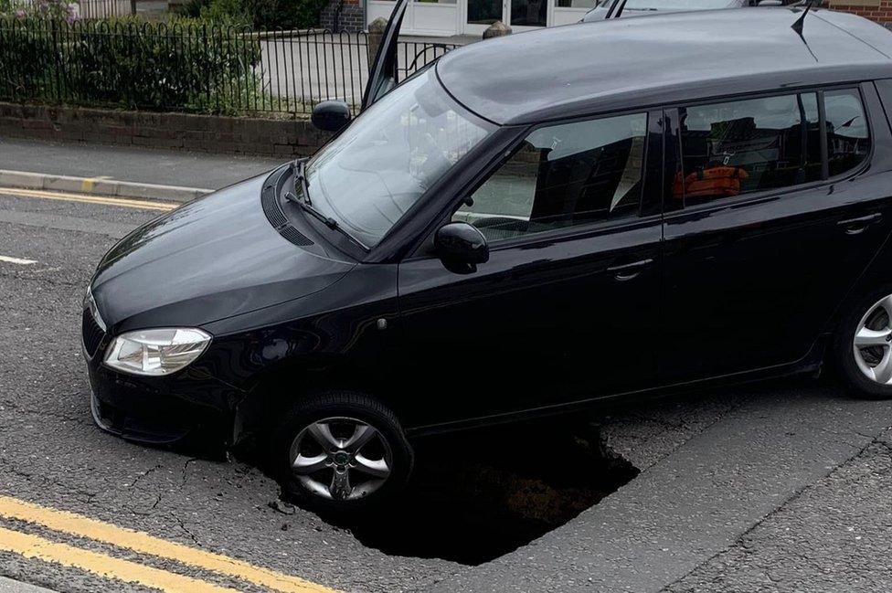 Sinkhole car