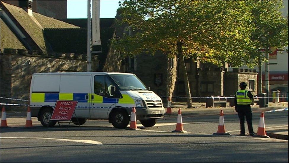 The road was closed near the incident on Princess Way