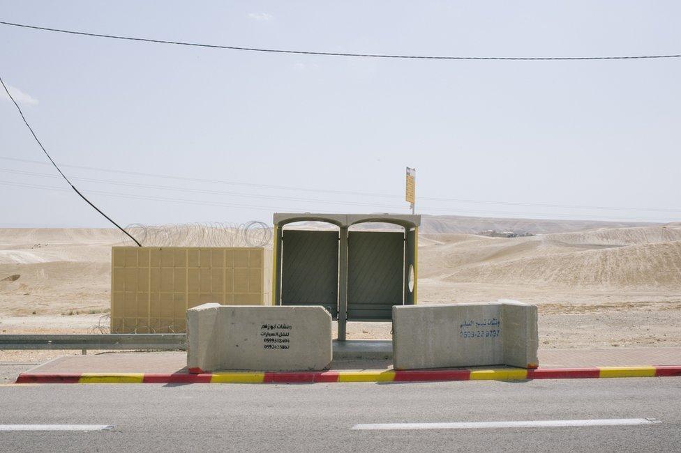 A bus shelter