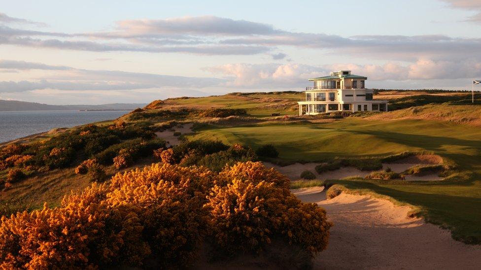 Castle Stuart golf course clubhouse