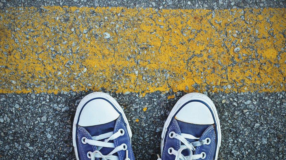 crossing a road