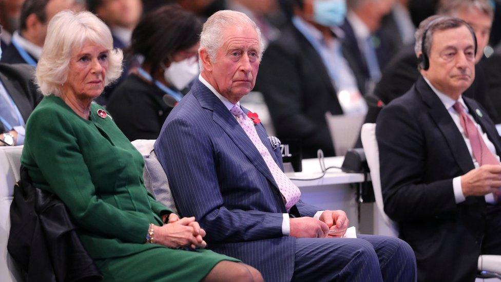 Britain"s Charles, Prince of Wales and Camilla, Duchess of Cornwall, attend the opening ceremony of the UN Climate Change Conference (COP26) in Glasgow, Scotland