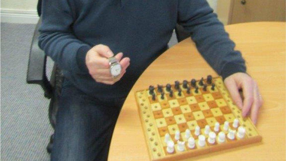 Braille watch and chess board