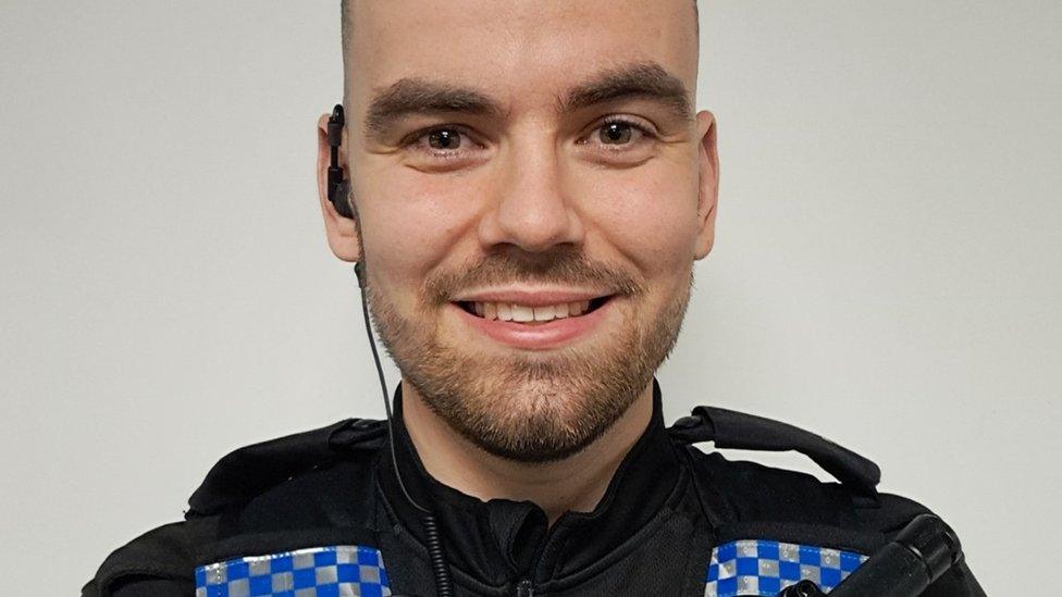 PC Mark Bates in his uniform