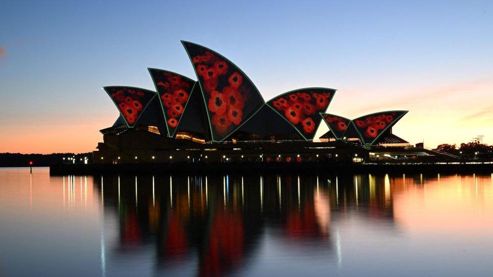 Sydney Opera House illuminated