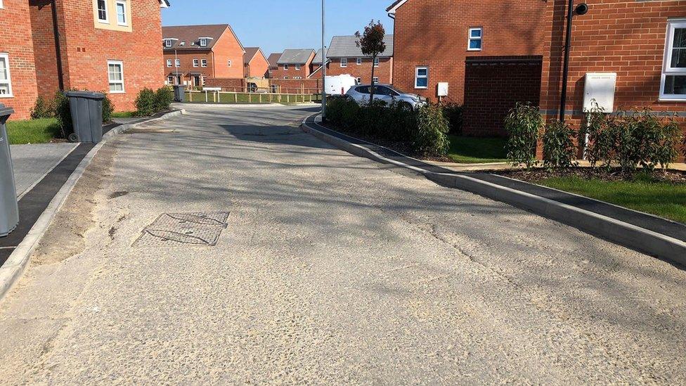 The path at the Walton Gate development in Felixstowe