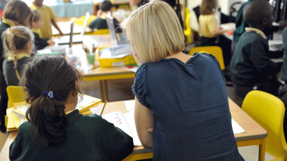 Teacher in classroom