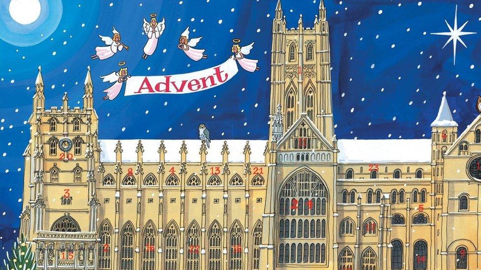 traditional card advent calendar