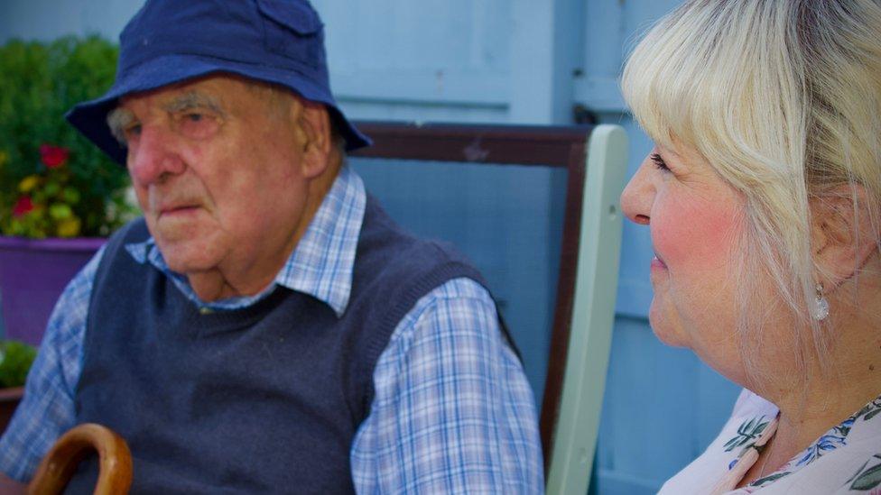 Elderly man and woman