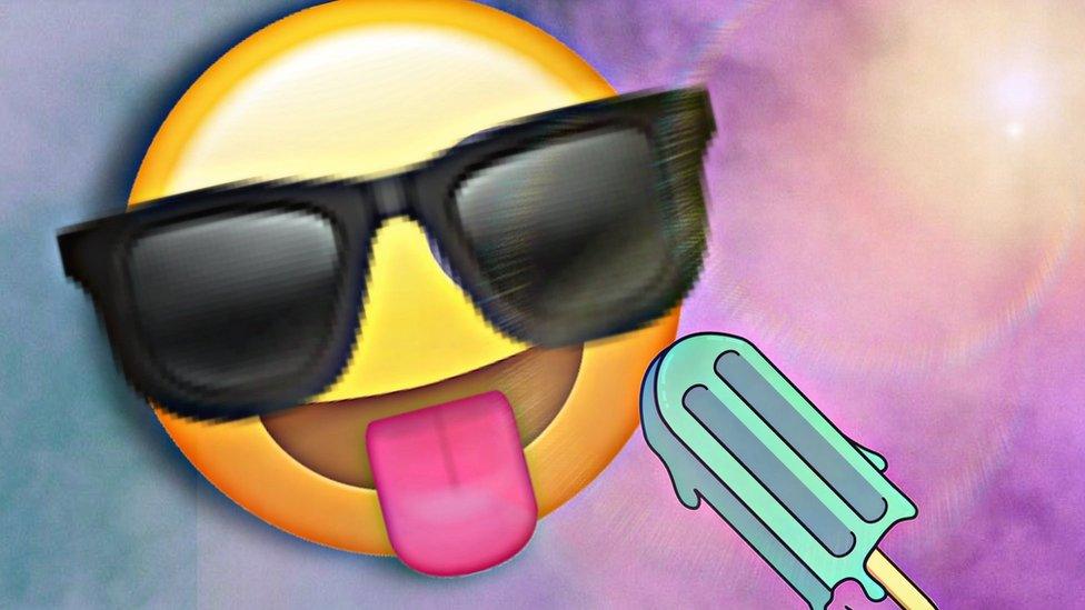 Smiley-tongue-out-shades-emoji-with-ice-lolly.