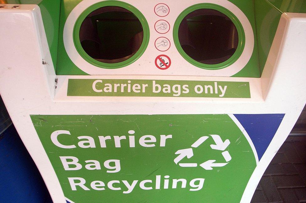 Carrier bag recycling point