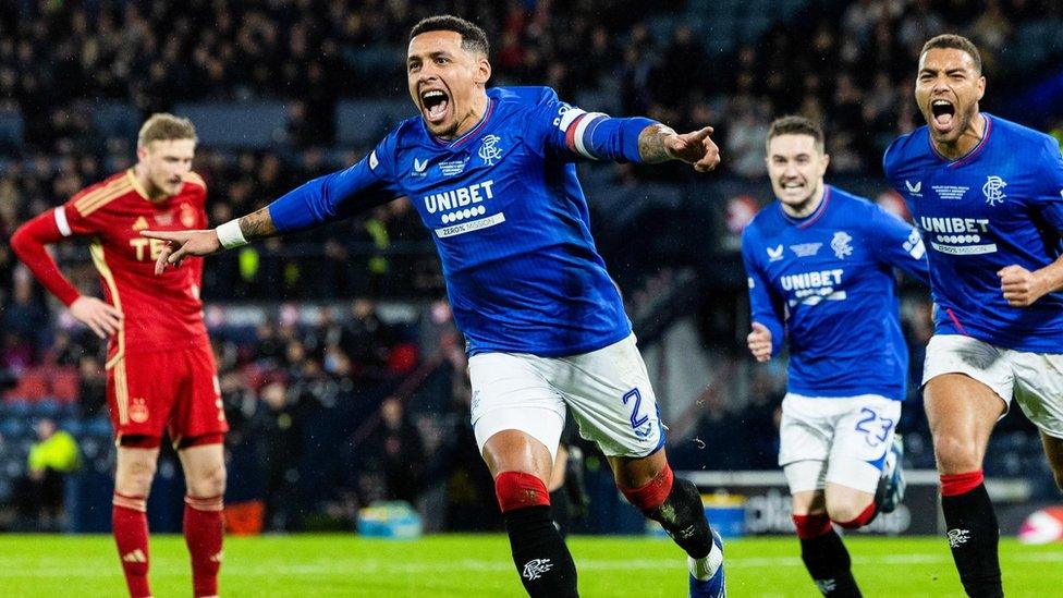 James Tavernier celebrates