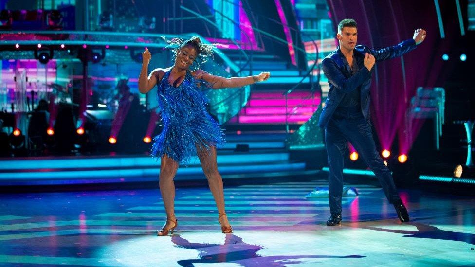 Clara Amfo and Aljaz Skorjanec