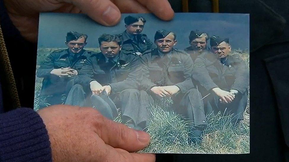 Photograph of some of the men who went on the Dambusters raid in 1943