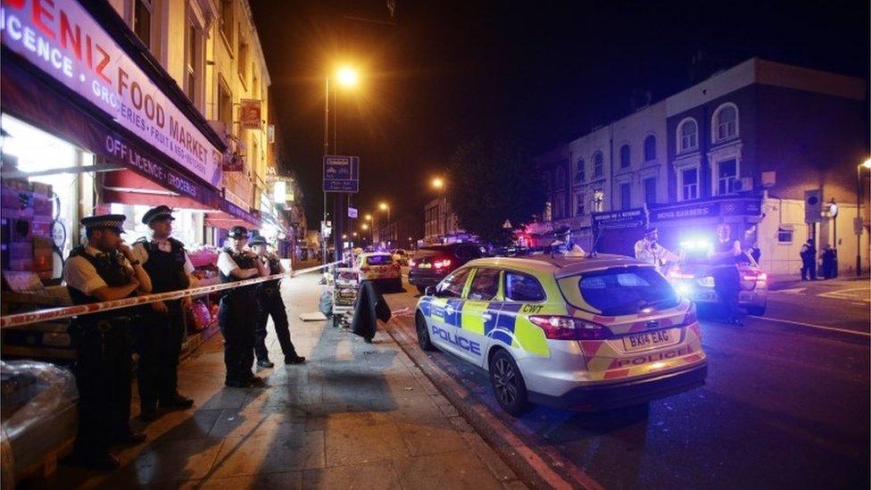 Scene of Finsbury Park attack