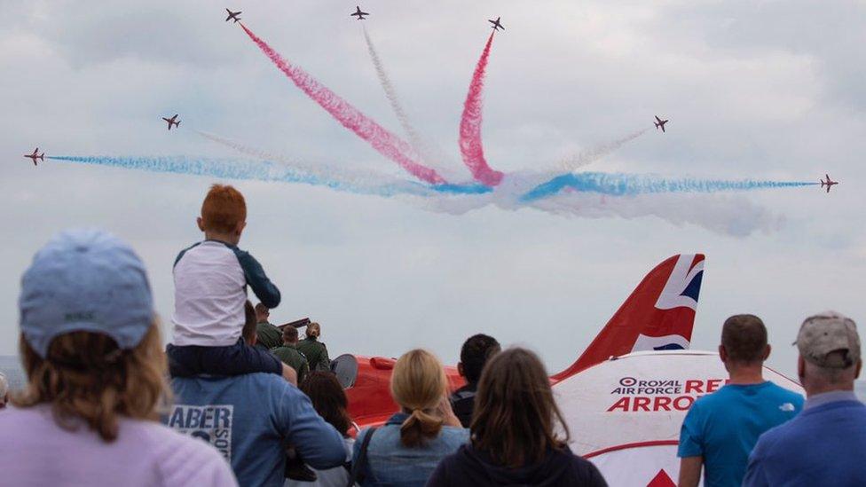 Red Arrows in Bournemouth 2021