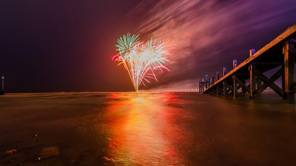 Southend seafront firework display