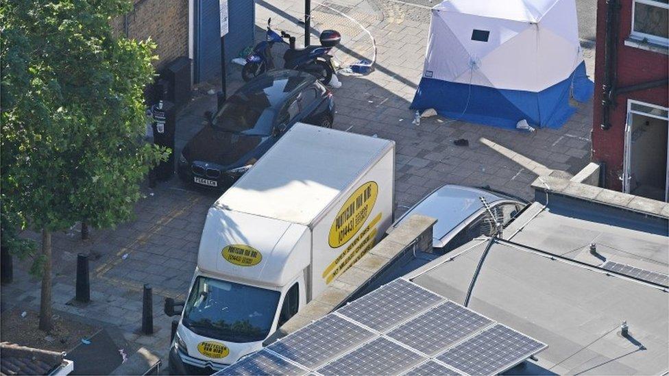 Finsbury Park mosque terror attack scene